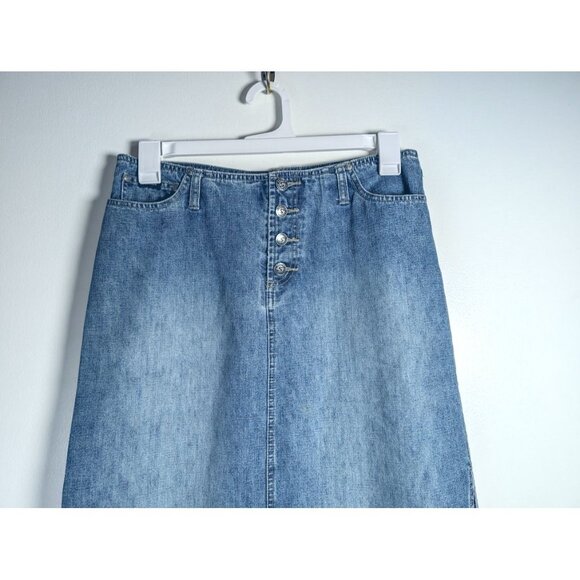 Squeeze Stephen Hardy Denim Maxi Skirt Size 11 Juniors 90s Y2K Grunge Vintage - Picture 5 of 14